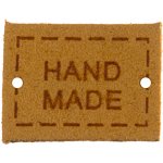Nášivka HAND MADE 20x15mm Varianta: okrová – Zboží Dáma