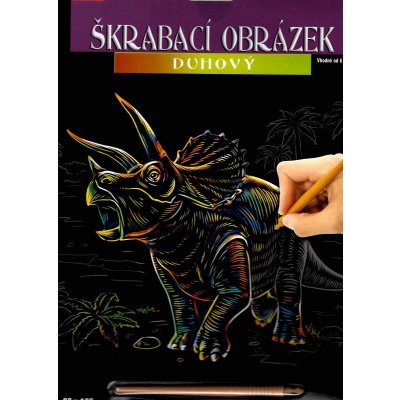 Artlover Škrabací obrázek duhový Triceratops – Zboží Mobilmania