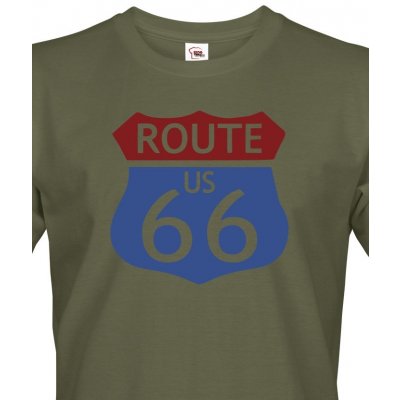 Bezvatriko Route 66 Military 69 Canvas pánské tričko s krátkým rukávem 1