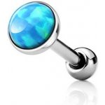 Šperky4U cartilage piercing do ucha světle modrý opál CP1087-OP06-03 – Sleviste.cz