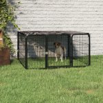 vidaXL Ohrádka pro psy 4 panely černá 50 x 100 cm práškovaná ocel – Sleviste.cz