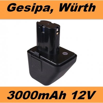 TopTechnology 70291510061 Gesipa Accubird, Powerbird, Würth 12V 3000mAh Ni-MH - neoriginální – Zbozi.Blesk.cz