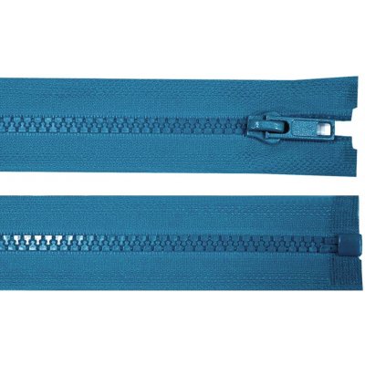 Kostěný zip dělitelný, délka 70 cm - modrotyrkysový – Hledejceny.cz