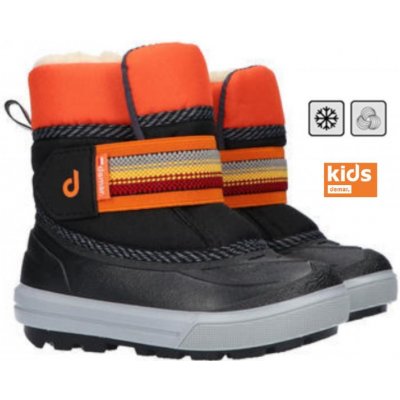 Demar dětské sněhule Crazy 1508 B černooranžová – Zboží Dáma