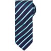 Kravata Premier Workwear Pruhovaná kravata Sports Stripe tmavě modrá / tyrkysová