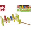 Dřevěná hračka 2-play Big Tree zatloukátko s kladívkem 23 x 10 x 9 cm v krabičce