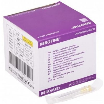 Beromed Gmbh Jehla injekční Berofine 0,5 x 16, 25 G" oranžová 100 ks – Zboží Dáma