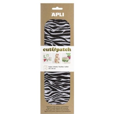 APLI Cut&Patch papír 30 x 50 cm Zebra 3 ks – Zbozi.Blesk.cz