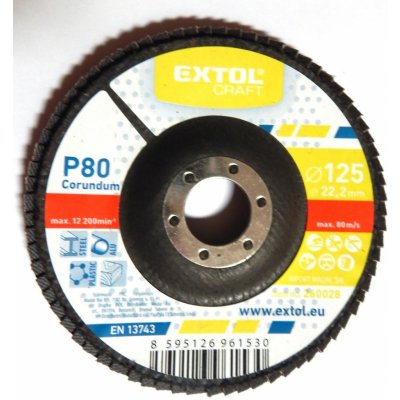 EXTOL CRAFT 260028 kotouč lamelový šikmý korundový P80 125mm – Zbozi.Blesk.cz