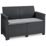 Keter Elodie dvousedadlová pohovka grafitová , 255770 – Zboží Mobilmania