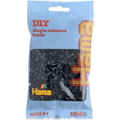 Hama Midi - korálky černé 1000 ks – Zboží Dáma