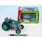 Kovap Traktor Zetor zelený na klíček kov 14cm 1:25 – Zboží Dáma