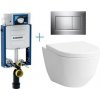 Kompletní WC sada Geberit Kombifix Eco tlačítko Sigma30 chrom lesk/mat/lesk WC Laufen Pro + sedátko 110.302.00.5 BY6