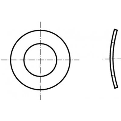 PROFISTYL DIN 137A podložka pružná prohnutá pozink mech. Varianta: DIN 137A podložka pružná prohnutá mech.ZN 8,4 pro M8 – Zboží Mobilmania