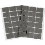 Suchý zip samolepicí obdélníčky 25x32 mm Varianta: 4 šedá, Balení: 1 karta – Hledejceny.cz