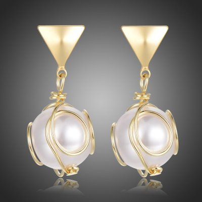 Victoria Filippi Pozlacené náušnice s perlou Marghesi E0409 Zlatá