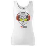 Dobrý Triko dámské tílko s potiskem I love music Bílá – Zboží Dáma