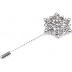 Prima-obchod ozdobný špendlík vločka crystal 57088 – Zboží Dáma