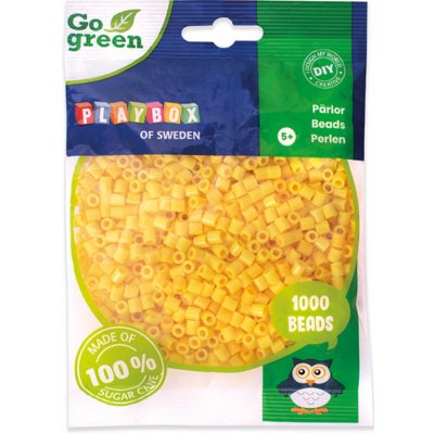Playbox Zažehlovací korálky Go Green 1000 ks žluté – Zboží Mobilmania