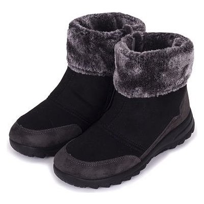 Dámské kotníkové zimní boty s ovčí vlnou Adéla černá – Zboží Mobilmania