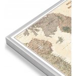 National Geographic Anglie a Wales - nástěnná mapa Executive 75 x 90 cm Varianta: magnetická mapa, Provedení: stříbrný rám – Hledejceny.cz