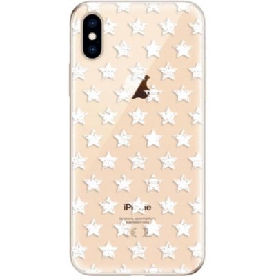 iSaprio Stars Pattern Apple iPhone XS bílé – Zboží Mobilmania