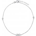 SILVEGO stříbrný řetízek na nohu abigail s infinity a brilliance zirconia ZT2101112A – Hledejceny.cz
