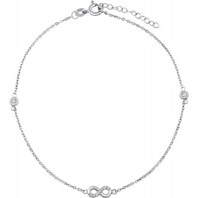 SILVEGO stříbrný řetízek na nohu abigail s infinity a brilliance zirconia ZT2101112A – Hledejceny.cz