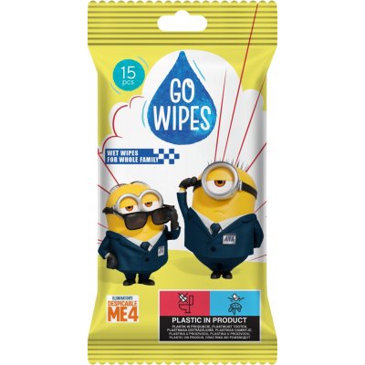 GoWipes vlhčené ubrousky s motivem Mimoň s antibakteriálním účinkem 15 ks – Sleviste.cz
