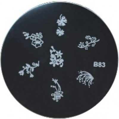 Razítkovací destička na nehty ornamenty B83 – Zboží Dáma