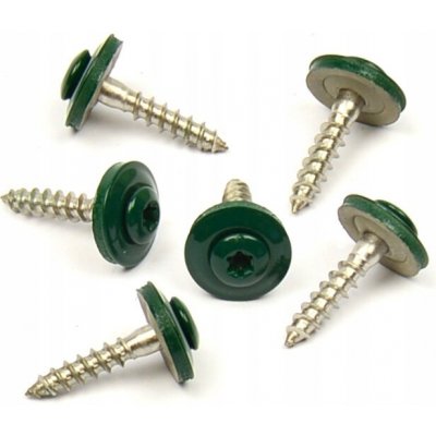 Klempířský šroub + EPDM, Mechově zelená RAL 6005 4,5 x 35 A2 / balení 200 ks – Hledejceny.cz