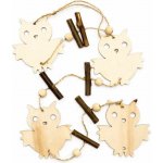 DECOLED Dřevěné vánoční ozdoby sovy 6,5 × 58 cm, závěsná – Hledejceny.cz