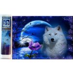 NORIMPEX Diamantové malování Vlčí květina 30 x 40 cm – Hledejceny.cz