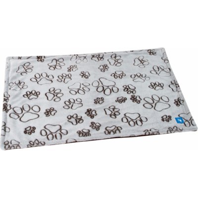 Profizoo De Luxe Fleece Deka dvouvrstvá hnědá tlapka 100 x 77 cm – Sleviste.cz