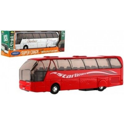 Dromader Welly Autobus Super Coach kov/plast 19cm na zpětné natažení v krabičce 225x8x5cm – Zbozi.Blesk.cz