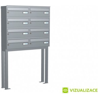 Poštovní schránka B-015 - volně stojící na podnoži z JPU profilu - lakovaná - RAL 9005 MAT. - ČERNÁ – Hledejceny.cz