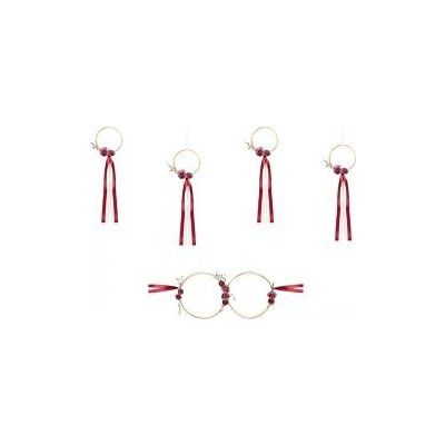 PartyDeco Svatební dekorační set na auto "Kruhy" – Zboží Mobilmania