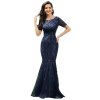 Plesové šaty Ever Pretty dámské šaty EP7707-4 modrá