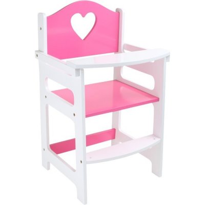 Small Foot Vysoká židle pro panenky růžová 3486