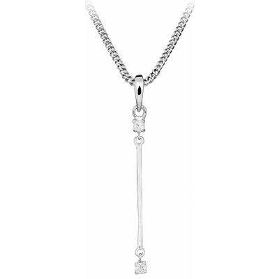 Silver Cat Výrazný stříbrný náhrdelník s kubickými zirkony SC550 – Zboží Mobilmania