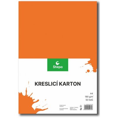 Stepa Kreslící karton A4 50ks 180g oranžový – Hledejceny.cz