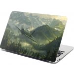Sablio Samolepka na notebook Bojové letadlo v horách - 38x26 cm – Zboží Živě