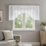 Dekorační oblouková krátká záclona na žabky JOWITA 80 bílá 400x80 cm MyBestHome – Hledejceny.cz