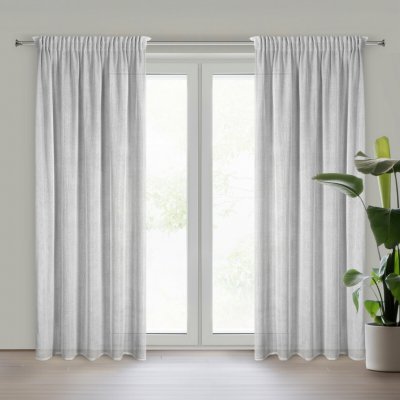 EUROFIRANY ZÁVĚS NA PÁSCE ALEKSA140X270 CM STŘÍBRNÁ – Hledejceny.cz