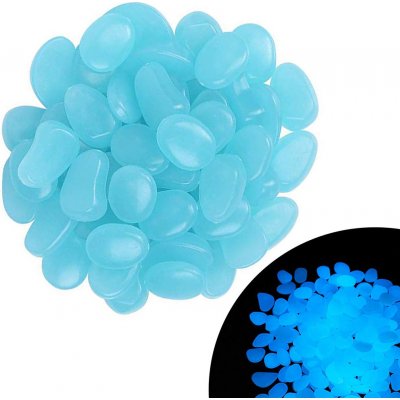 Verk 01467_N Svítící dekorativní kameny 100 ks modré