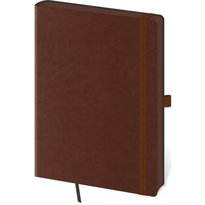 Helma 365 Tečkovaný zápisník Memory A5 L hnědý čtverečkovaný – Zboží Dáma