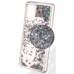 Pouzdro 1Mcz Liquid Diamond Sparkle ochranné s přesépacím efektem třpytek Samsung Galaxy A51 stříbrné – Zbozi.Blesk.cz