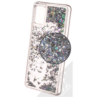 Pouzdro 1Mcz Liquid Diamond Sparkle ochranné s přesépacím efektem třpytek Samsung Galaxy A51 stříbrné – Zbozi.Blesk.cz