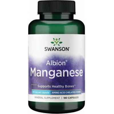Swanson Albion Manganese 180 kapslí 40 mg – Hledejceny.cz
