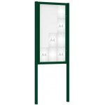 PROCITY Venkovní vitrína Classique, 12 x A4, včetně sloupků, zelená | Zboží Auto
